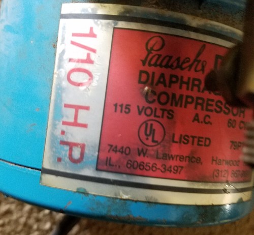 Paasche D500 Airbrush Oilless Air Compressor (670)