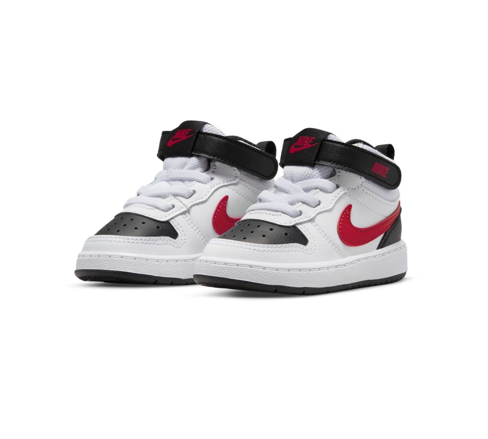 

Nike Little Kids Court Borough Mid 2, белый/универс. красный/черный, размер: 10C, CD7784-110, Nike Court Borough