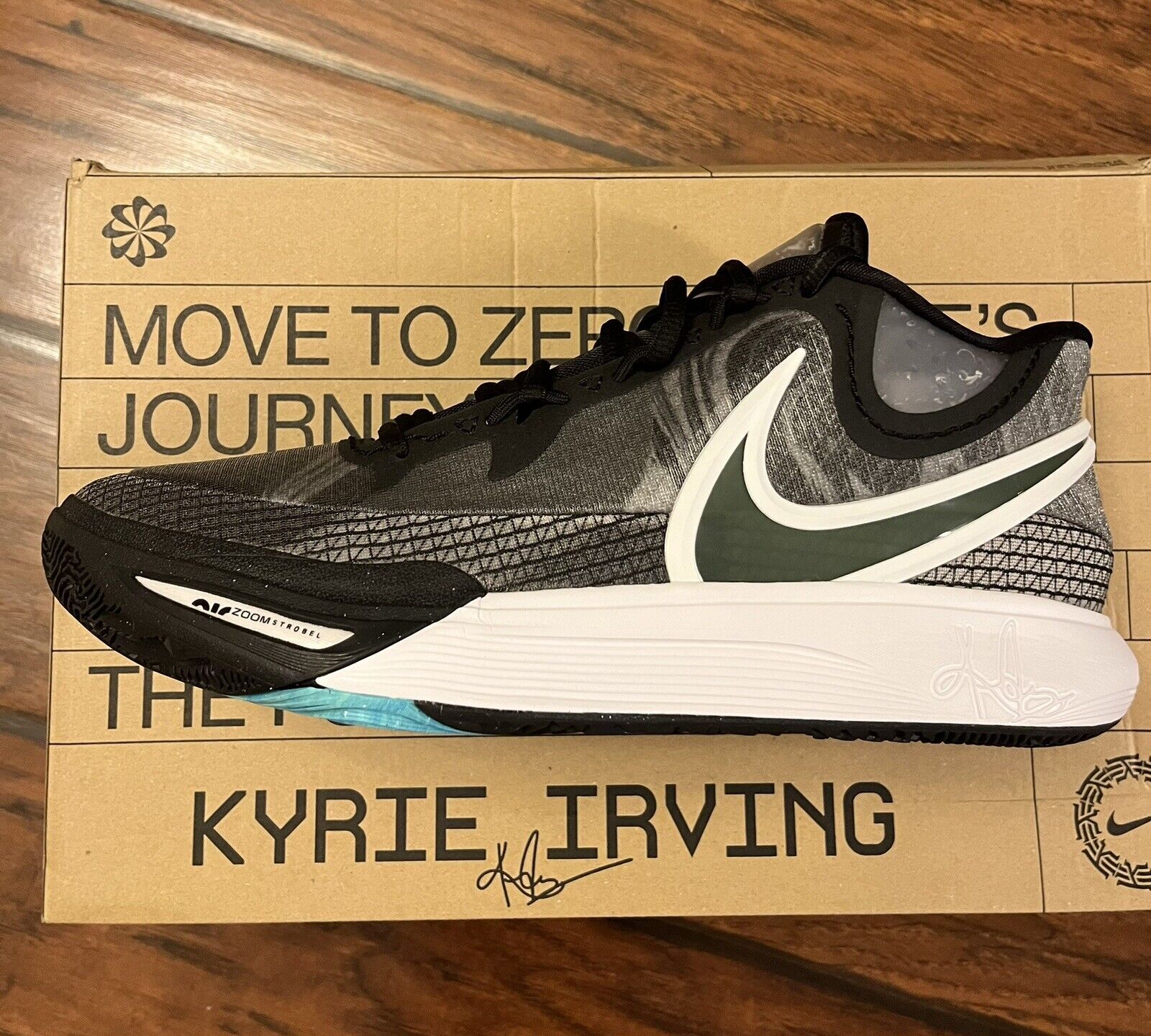 Nike Kyrie 8 Orca Black White Blue Basketball Men's Nike Kyrie 8 Orca Black White Blue Basketball Men's