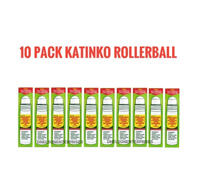 10 Pack Katinko Oil Liniment Rollerball Applicator, 10ml Each