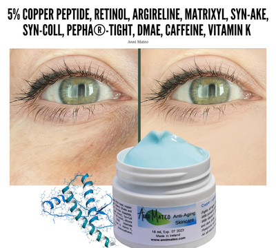 Luxe Eye Cream with 5% copper peptide, retinol, matrixyl, syn-ake, acetyl hexape