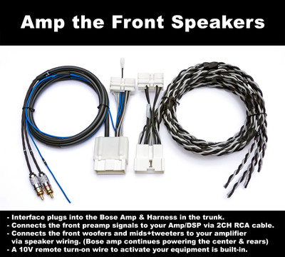 Q40 Q60 (2014-15) Audio Interface Harness Adapters. Add Subwoofer, Amp, DSP