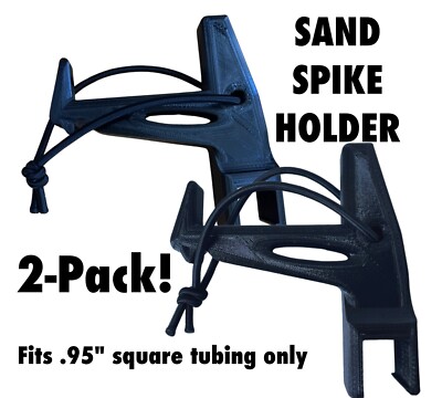 Surf Fishing Sand Spike Holder For Beach Carts .95'' Square Tube For Fish N Mate