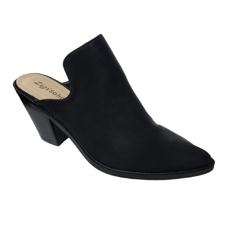 ＊専用＊2枚　シェニール　ベルベット風　ブラック　レッド　4130 Zigi Soho Women's Mule Shoes Size 8.5 M Black Block Heel