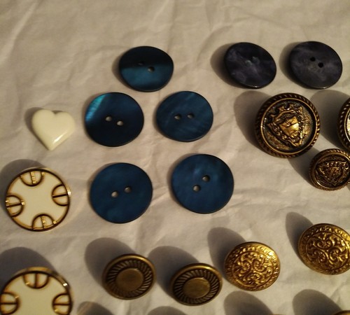 Vintage Metal Shell CWAC Ornate Buttons Lot