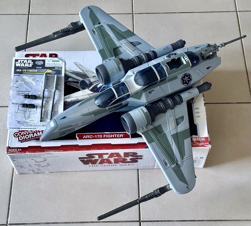 2009 Star Wars 3.75&rdquo; Scale ARC-170 FIGHTER Shadow Squadron