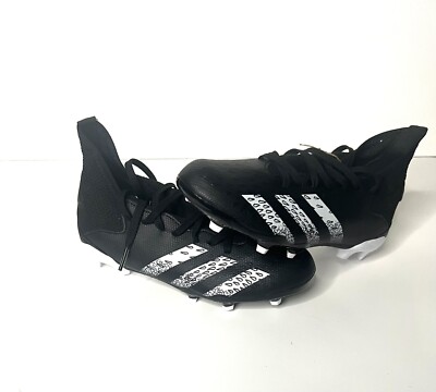 Black White Adidas Predator Freak.3 FG Soccer Cleats FY1031 Youth Size 3