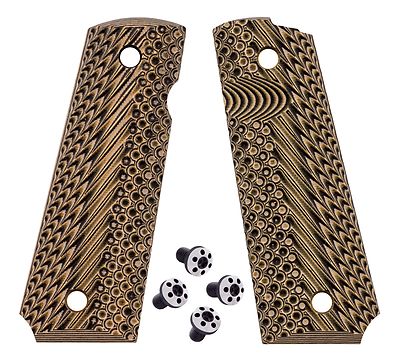 1911 G10 Grips Full Size Desert GK1 + Dots design Torx grip screws, 1911 grips