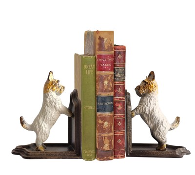 Decorative Bookends Cast Iron Dogs Sculptural Bookend Pair Heavy Duty Dog Statue