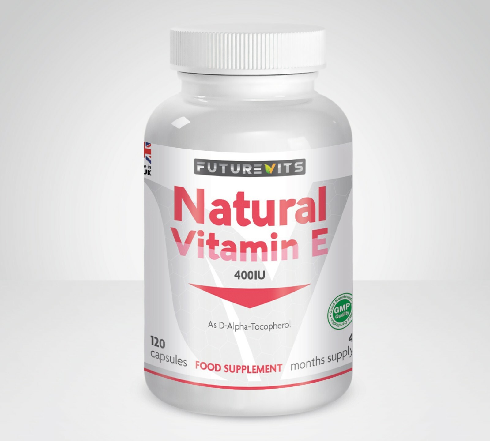 Vitamin E Capsules 120 Bottle Supply High Strength 400IU Healthy Hair