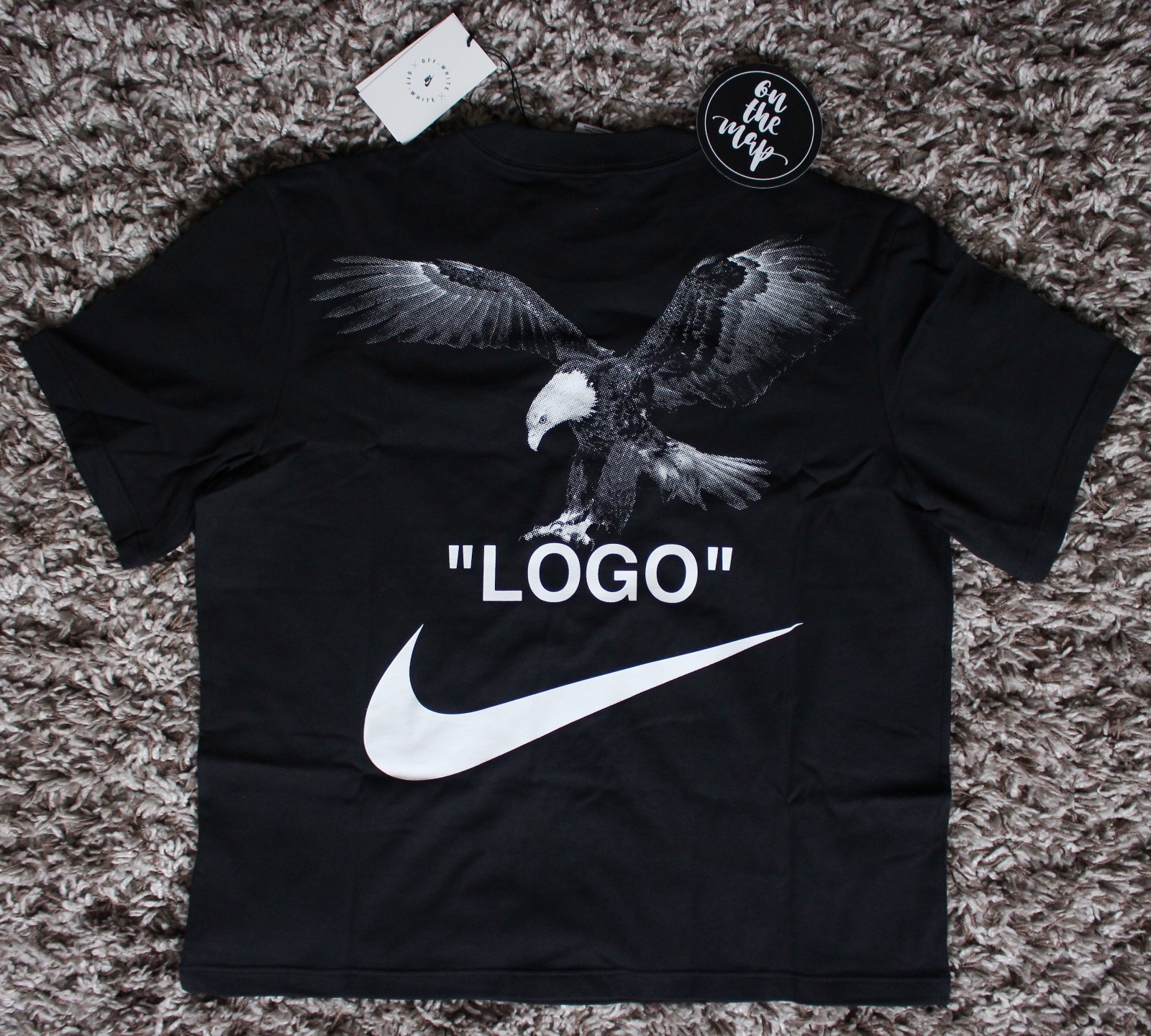 t shirt nike logo off white