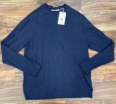 NWT Agave Denim Knit Carino Crew Neck Long Sleeve In Navy Size: Medium