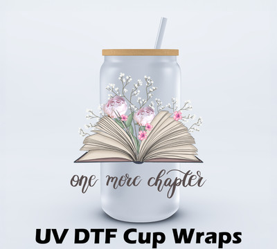 UVDTF 4x4.40 inch One More Chapter Decoration, Decal ,For crafts