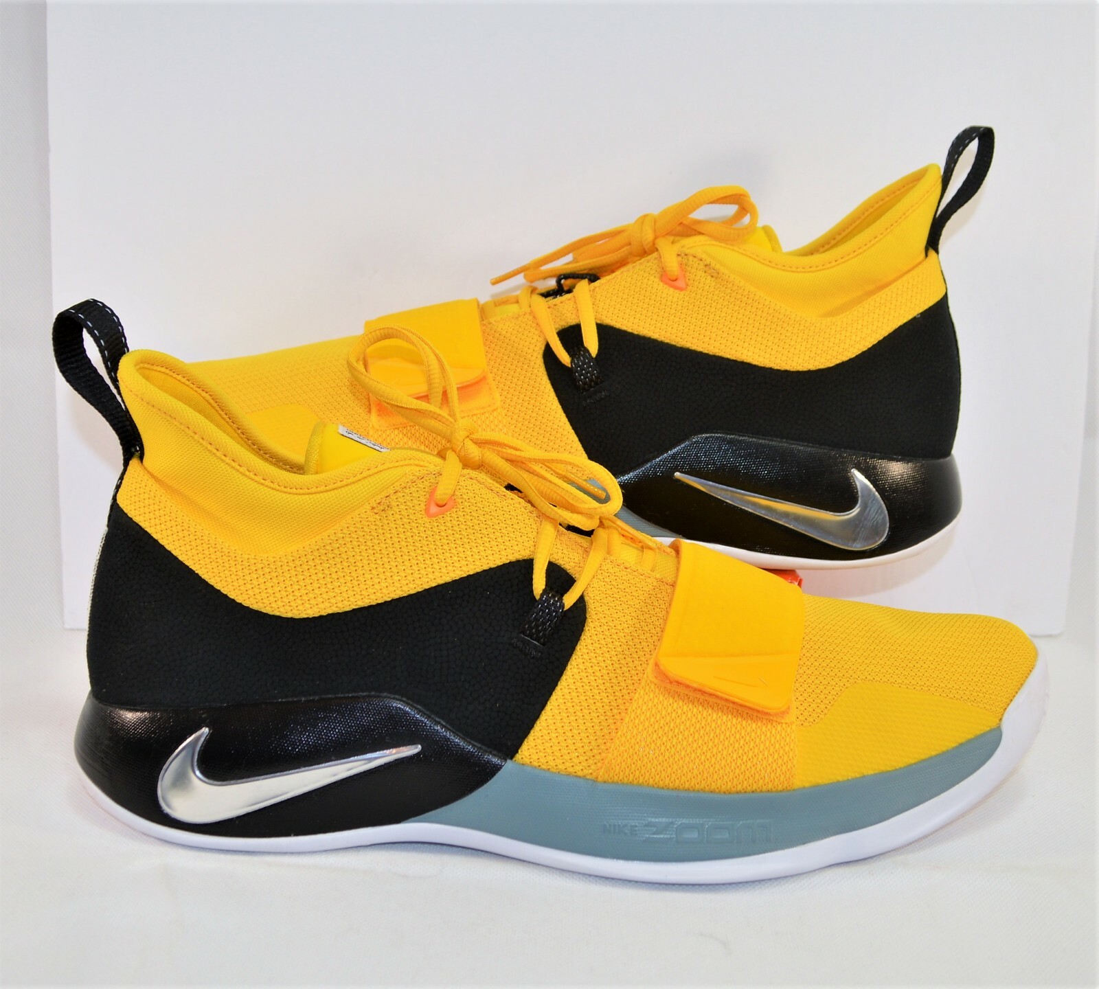 paul george shoes black and yellow