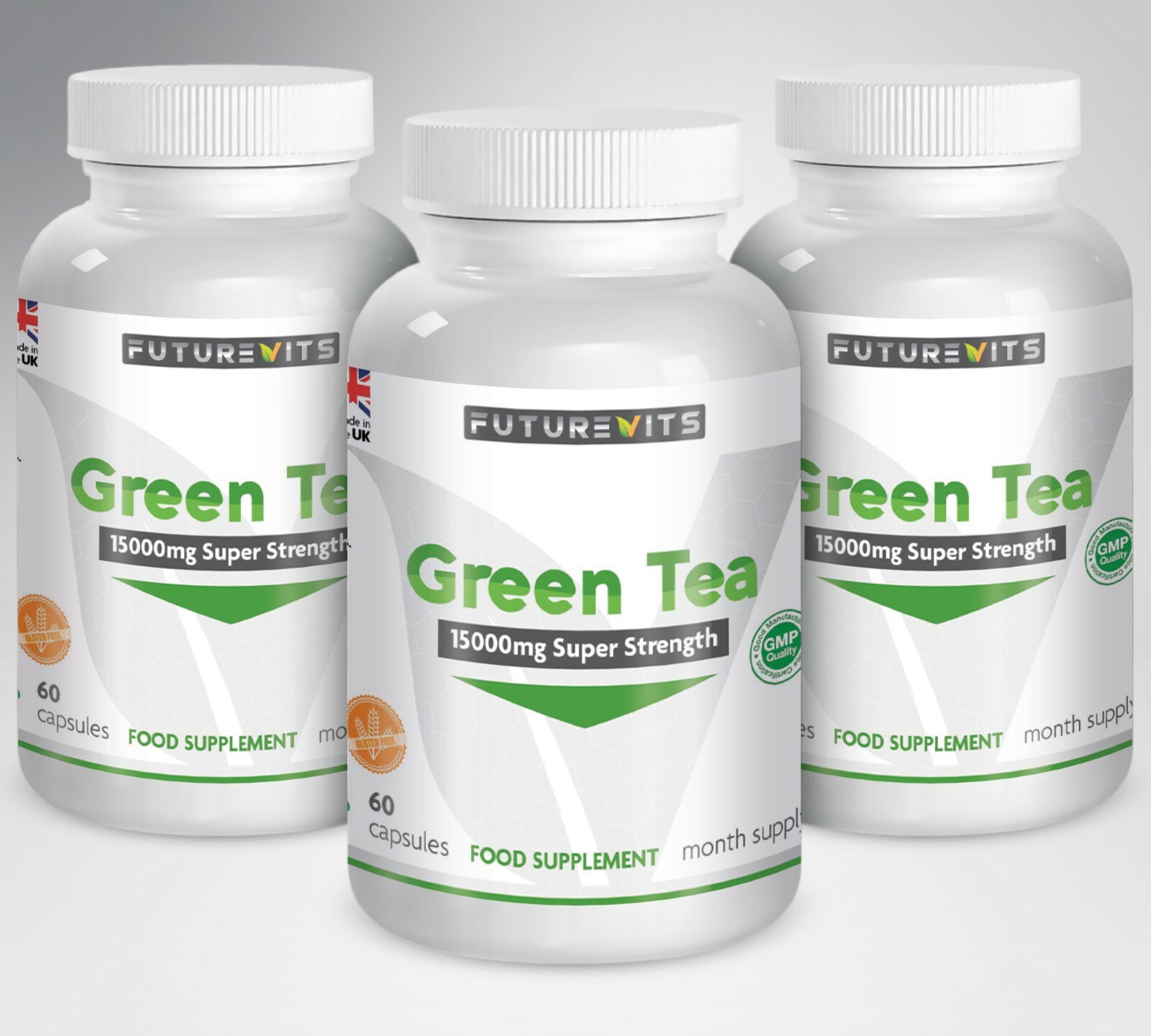 Green Tea Extract Capsules 15000mg Max Strength 3 x 60 Capsules Weight