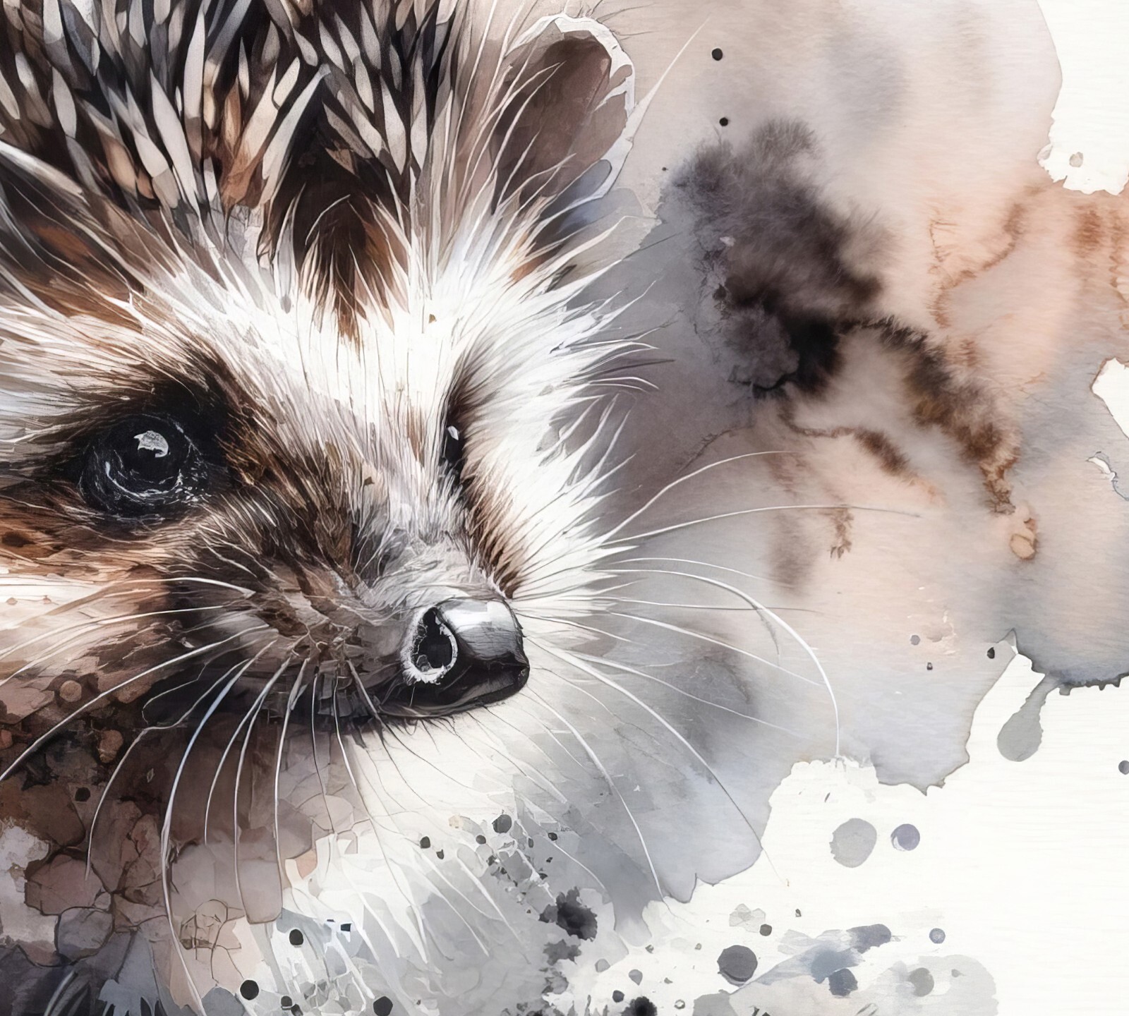 Charming Watercolor Hedgehog Art Print 5" x 7" - Nature Inspired Decor