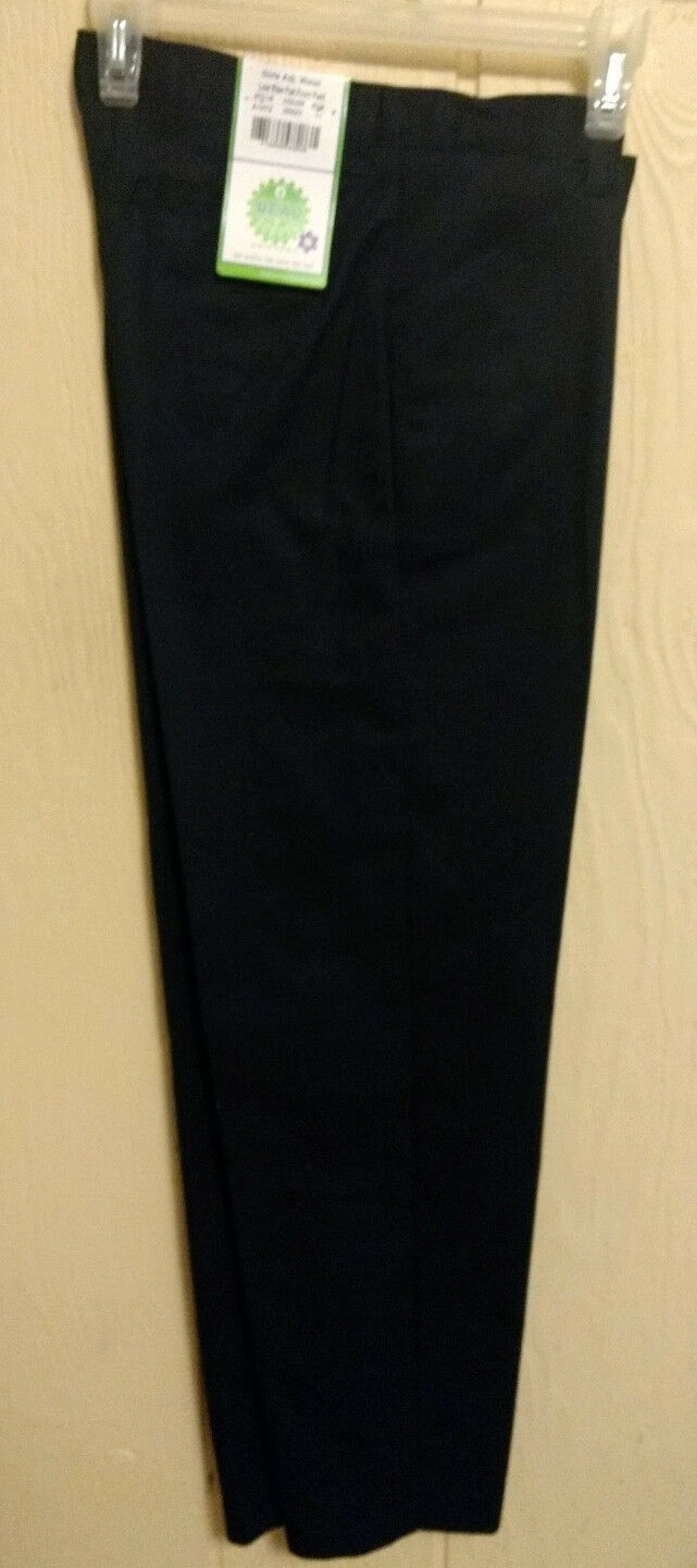Real School Uniforms Girls' Flat Front Low-Rise Pants Navy Blue Size 14