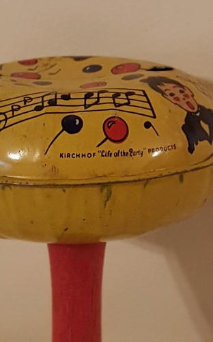Vintage Kirchhof Newark Metal Childs Noisemaker Rattle Toy