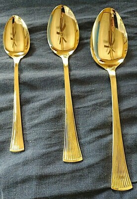 Golden Barclay Geneve Japan St. Moritz Spoon Set of Three