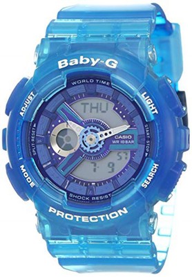 Pre-owned Casio Analog-digital Blue Dial Women's Watch-bx088 (ba-110jm-2adr)