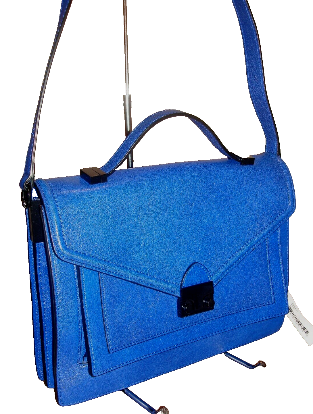 Loeffler Randall Gorgeous Blue Leather Rider Top Handle