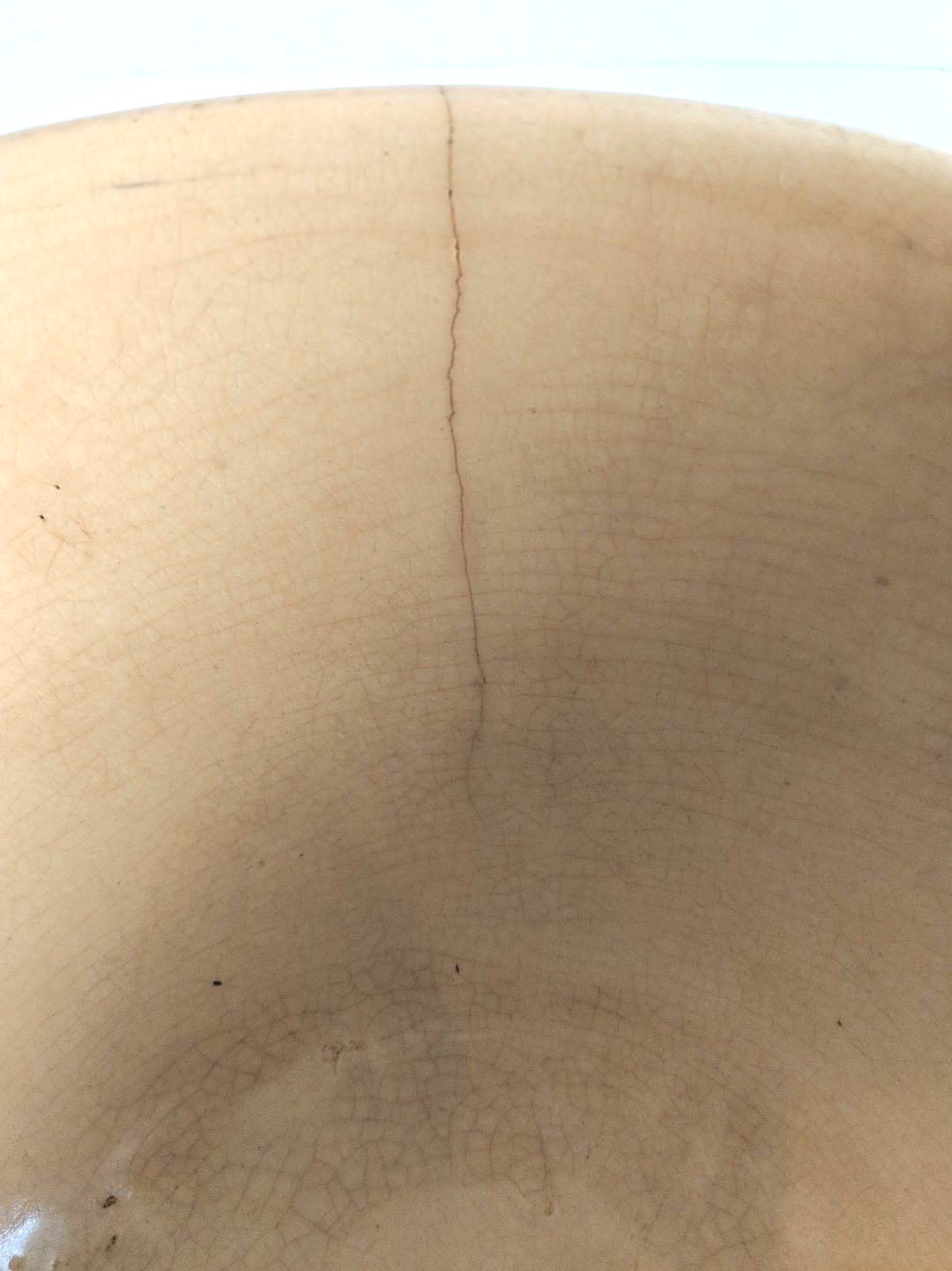 Vtg McCoy USA Ovenware Pottery Mixing Bowls Batter Bowls 12 10 Blue Pink Stripe