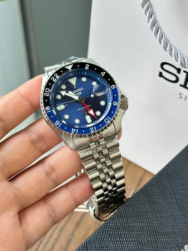 Pre-owned Seiko 5 Sports Skx Ssk003 Gmt Series 42.5mm Watch - Blue Dial , New, Automatic