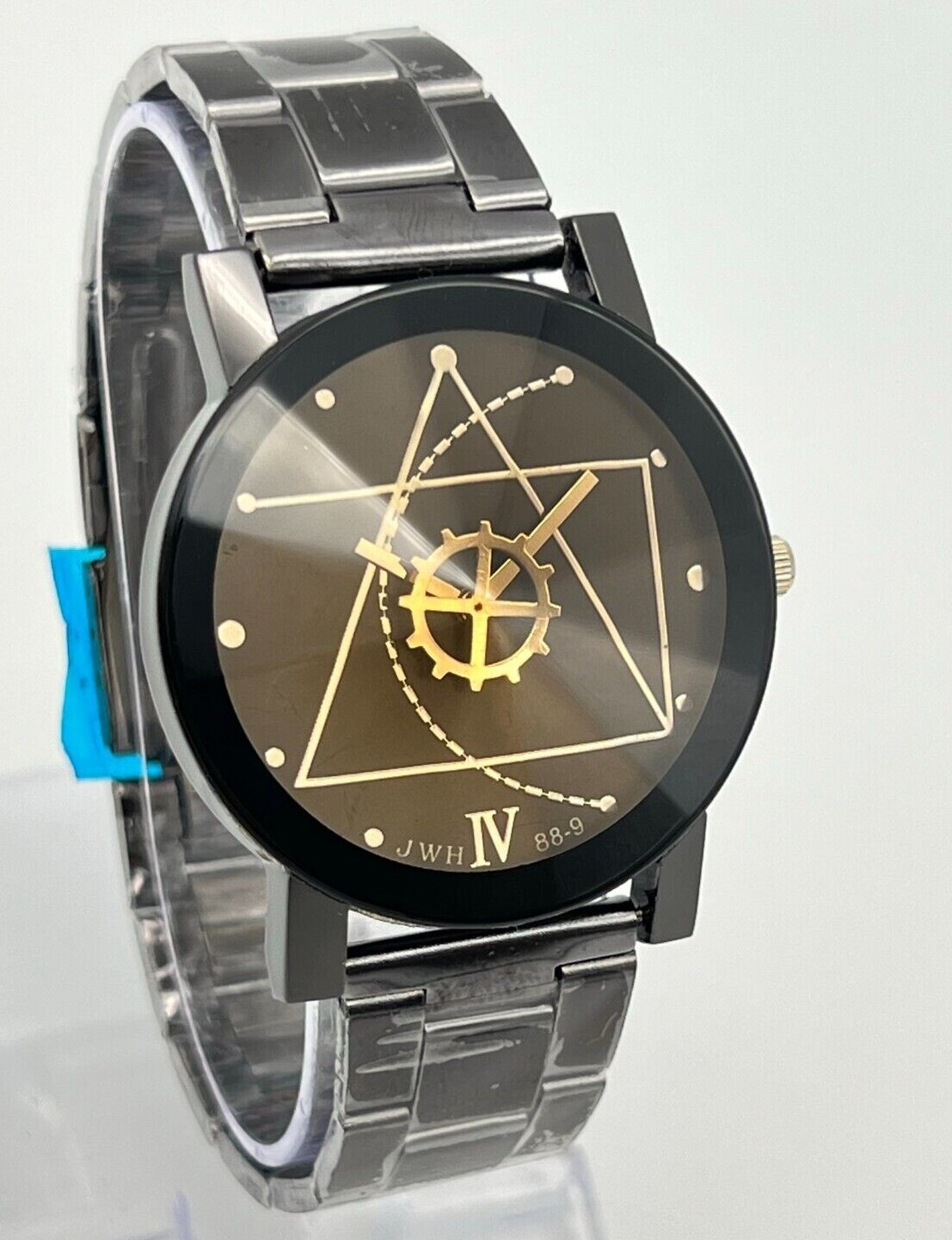 NEW Unisex Geometric Designed New Age JWH Black/Gold Tone