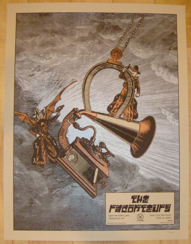 2008 The Raconteurs - Cincinnati Silkscreen Concert Poster S/N by Rob Jones