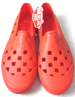 Vans Men s Trek Slip On Deconstructed Checkerboard Surf Shoes Orange Size 11 NIB