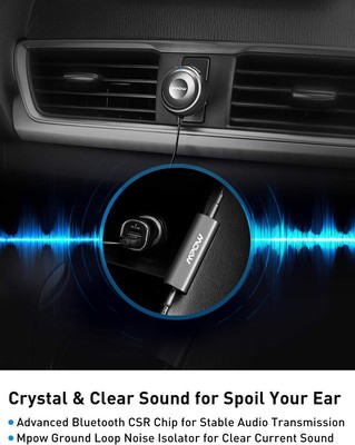 Bluetooth Car Kit 3-in-1 Dual USB Car Charger And Ground Loop Noise Isolator