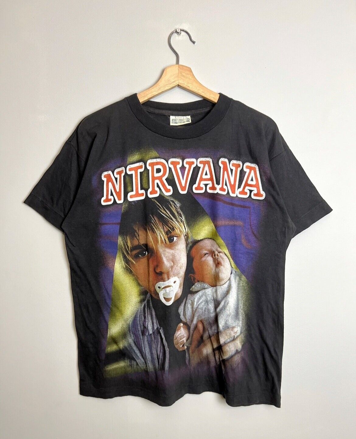 90s Nirvana Nevermind Kurt Cobain Grunge Band Tee Hype Large 90s Nirvana Nevermind Kurt Cobain Grunge Band Tee Hype Large