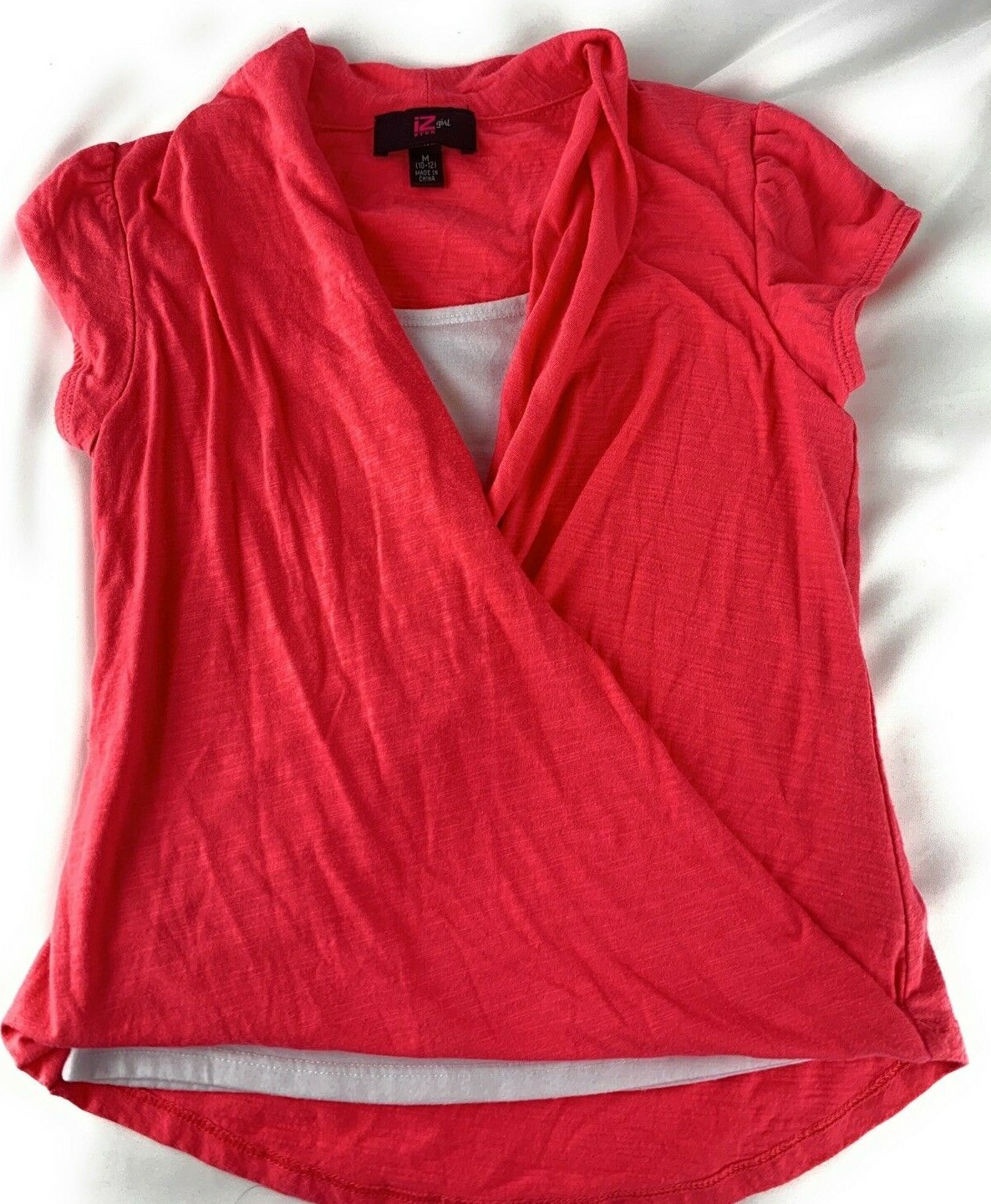 Lot Of 4 Girls T Shirts Justice Place So and iZ Girl  Size 8, 7/8, M Childrens