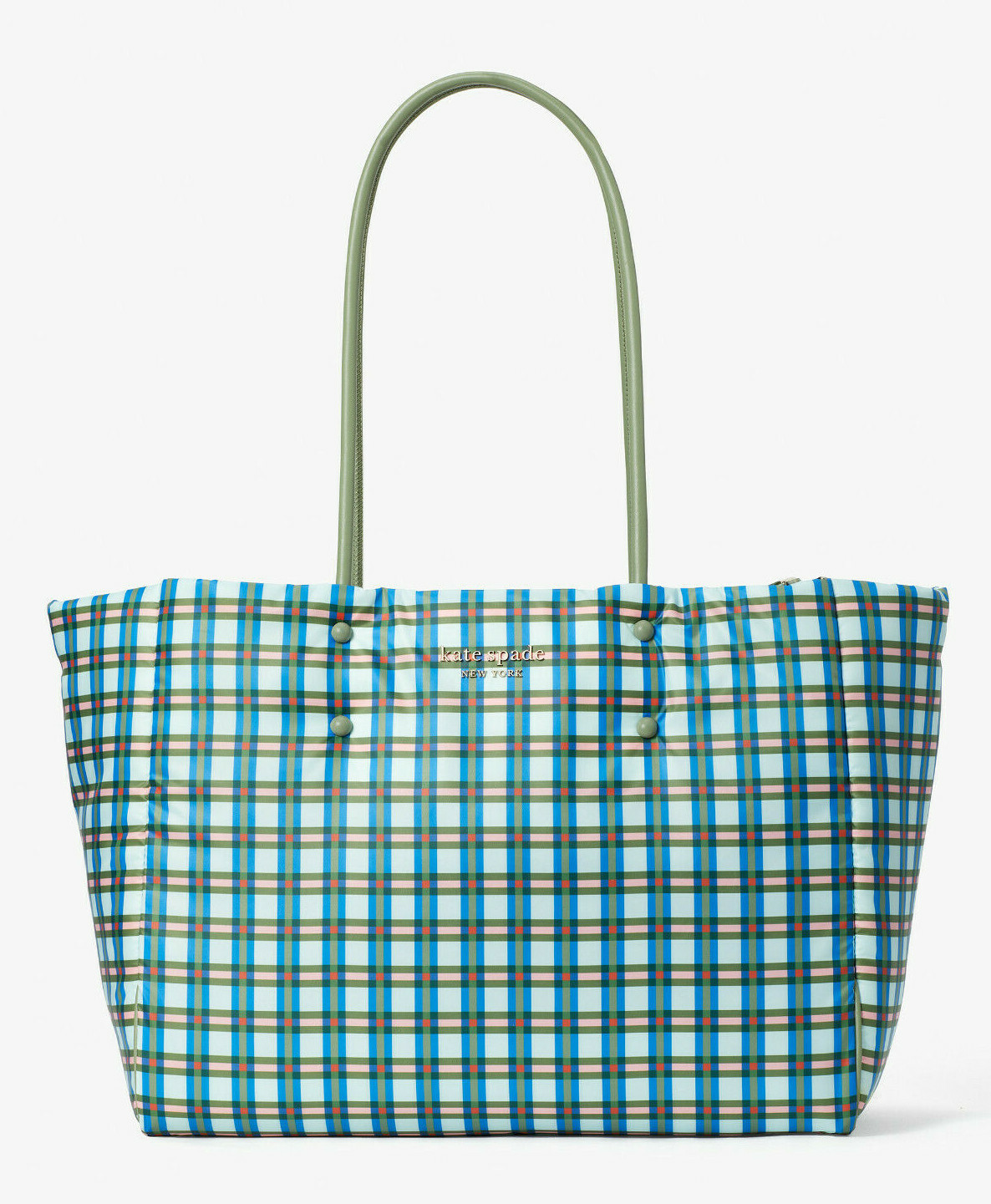 Kate Spade everything puffy plaid large tote Nylon Shopper