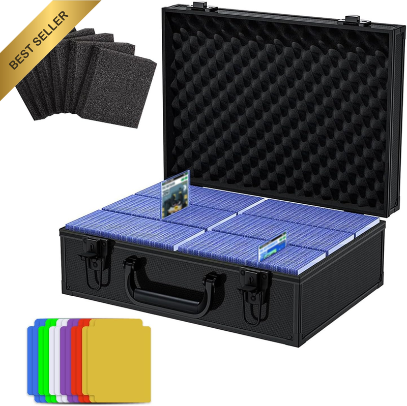 Modern Aluminium Toploader Storage Box - 380*270*140Mm, 6 Compartments, Lockable