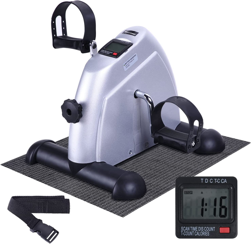 Under Desk Bike Pedal Exerciser, Mini Exercise Bike Portable Peddler Sitting for