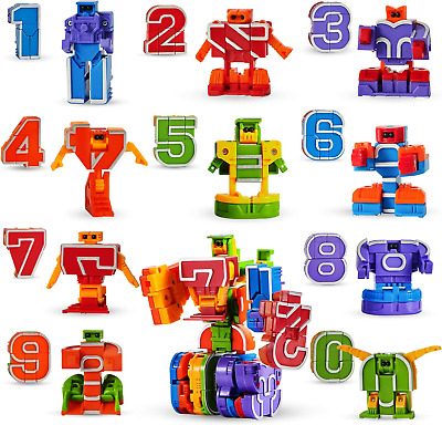 JOYIN 10 Pcs Number Bots Toys, Number Block, Number Bots, 