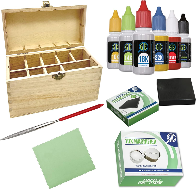 Liquido Solucion Para Detectar Oro Plata Platino Con Piedra De Prueba Efectivo