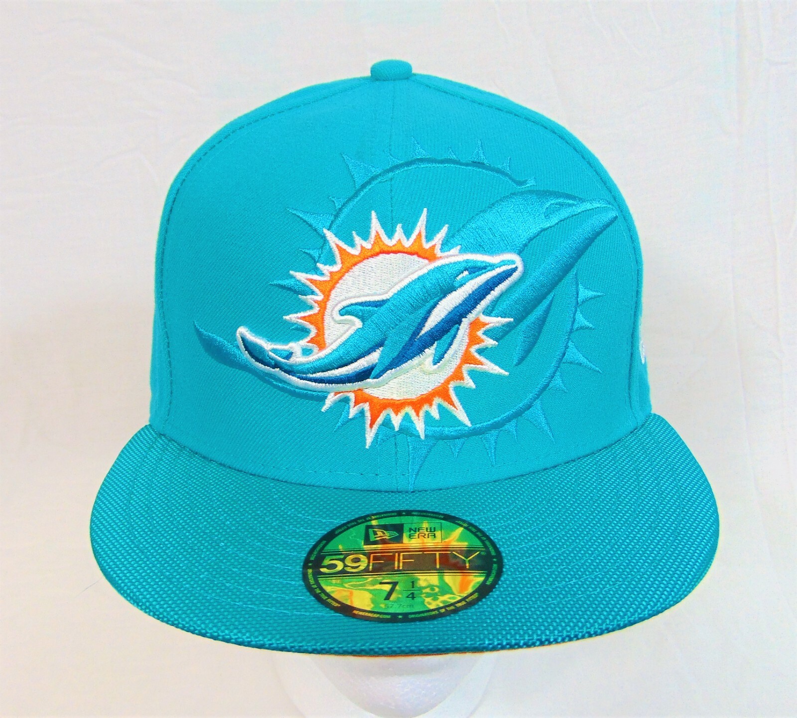 【未使用】New Era 59FIFTY Miami Dolphins Men's New Era Black Miami Dolphins Main Patch 59FIFTY Fitted Hat
