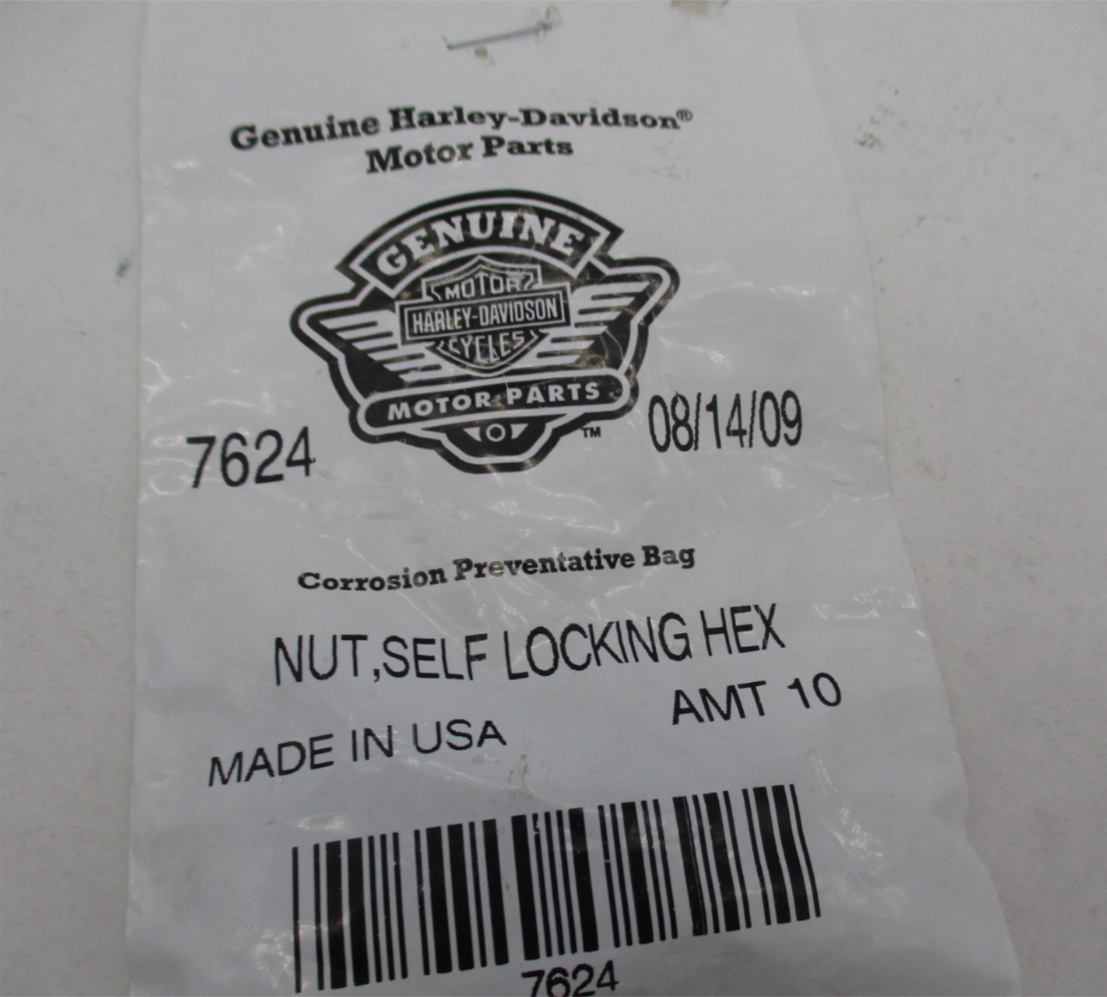 Harley Davidson Lot of 9 Genuine NOS Self Locking Hex Nuts