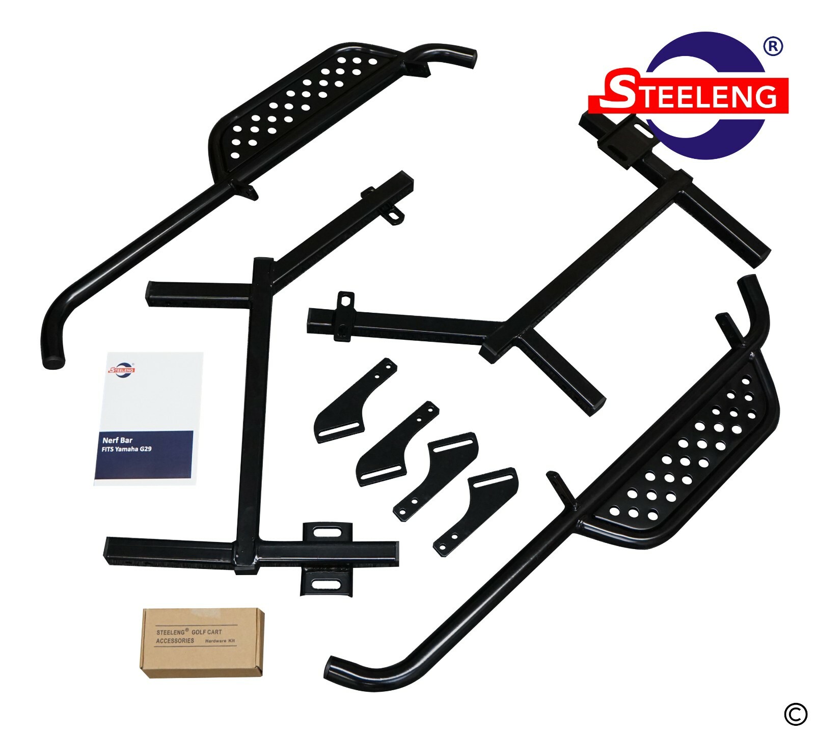 Heavy Duty Nerf Bars / Running Boards For Yamaha G29 (drive) Golf Cart