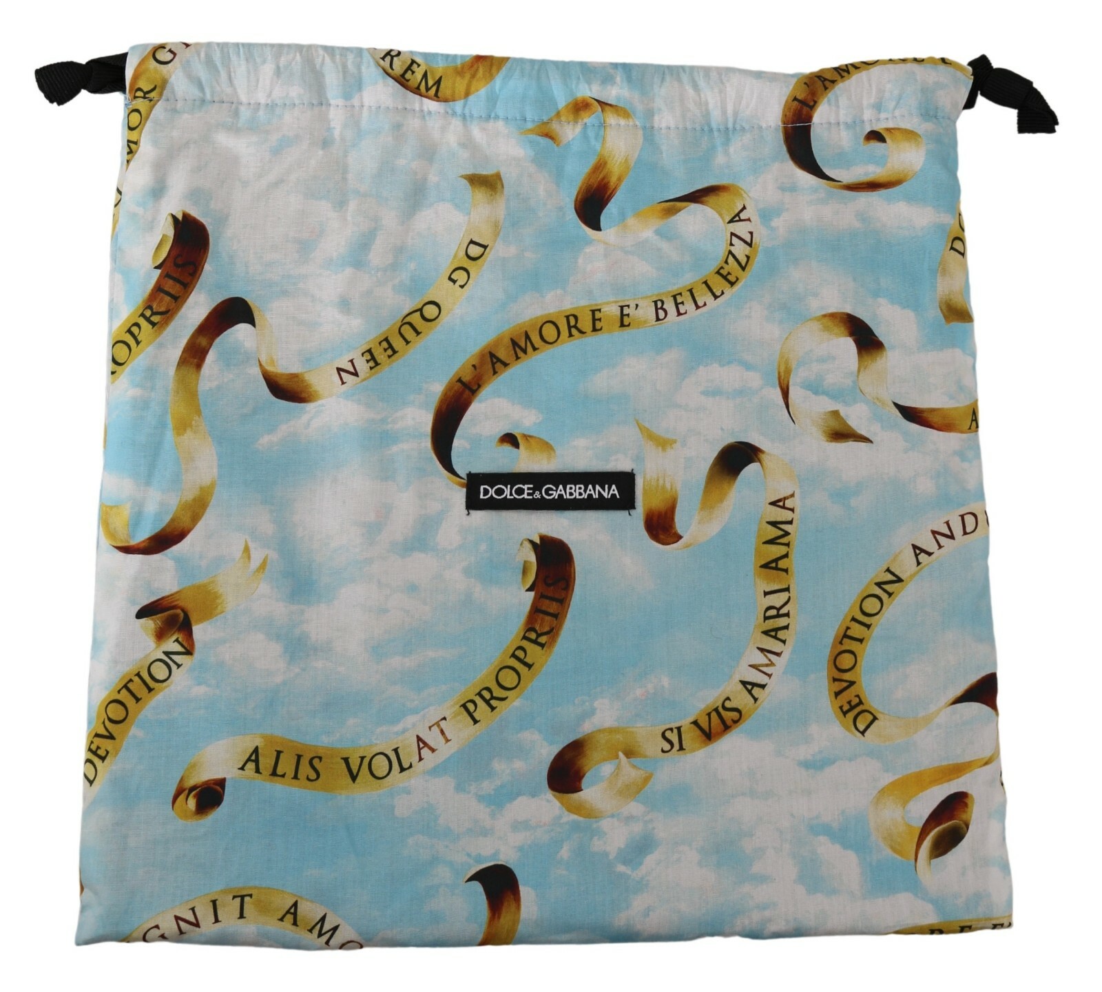 

DOLCE - GABBANA Сумка-пылесборник Синяя сумка для обуви с принтом LAmore на шнурке 32x32см, Синий