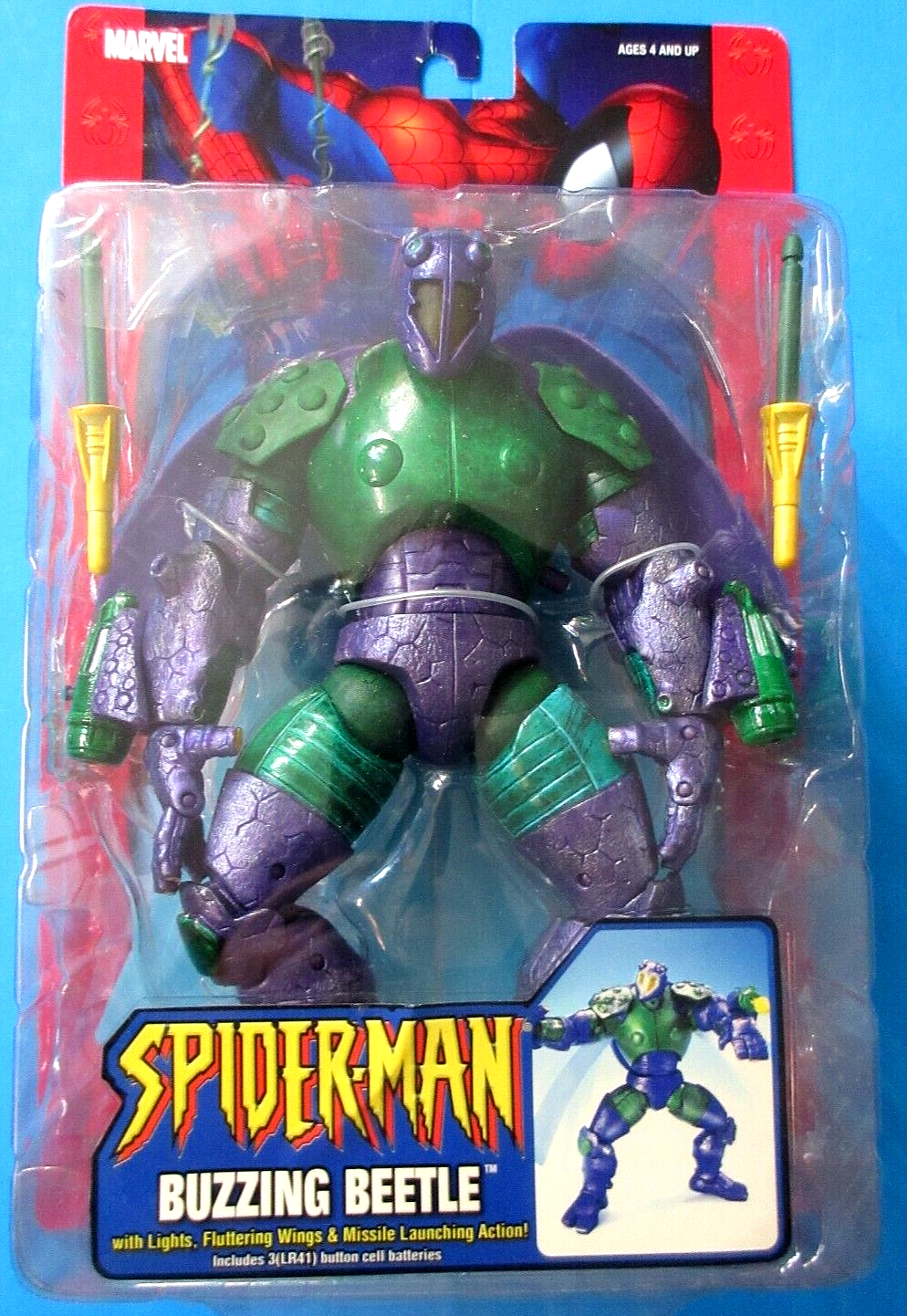 Marvel Spider-Man BUZZING BEETLE Action Figure 2005 Toy Biz