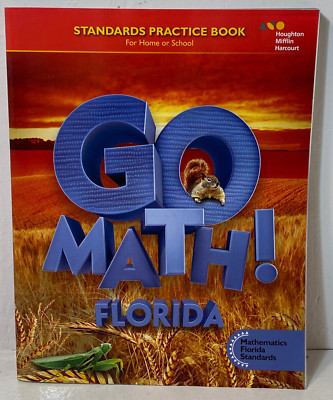 2nd Grade GO MATH Florida Student Math Practice Workbook Grade 2 Test Prep (New)