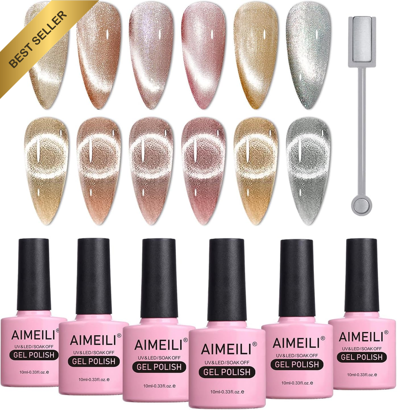 Cat Eye Gel Nail Polish Soak off U V LED Hema Free Gel Polish Colors for Nail Ar