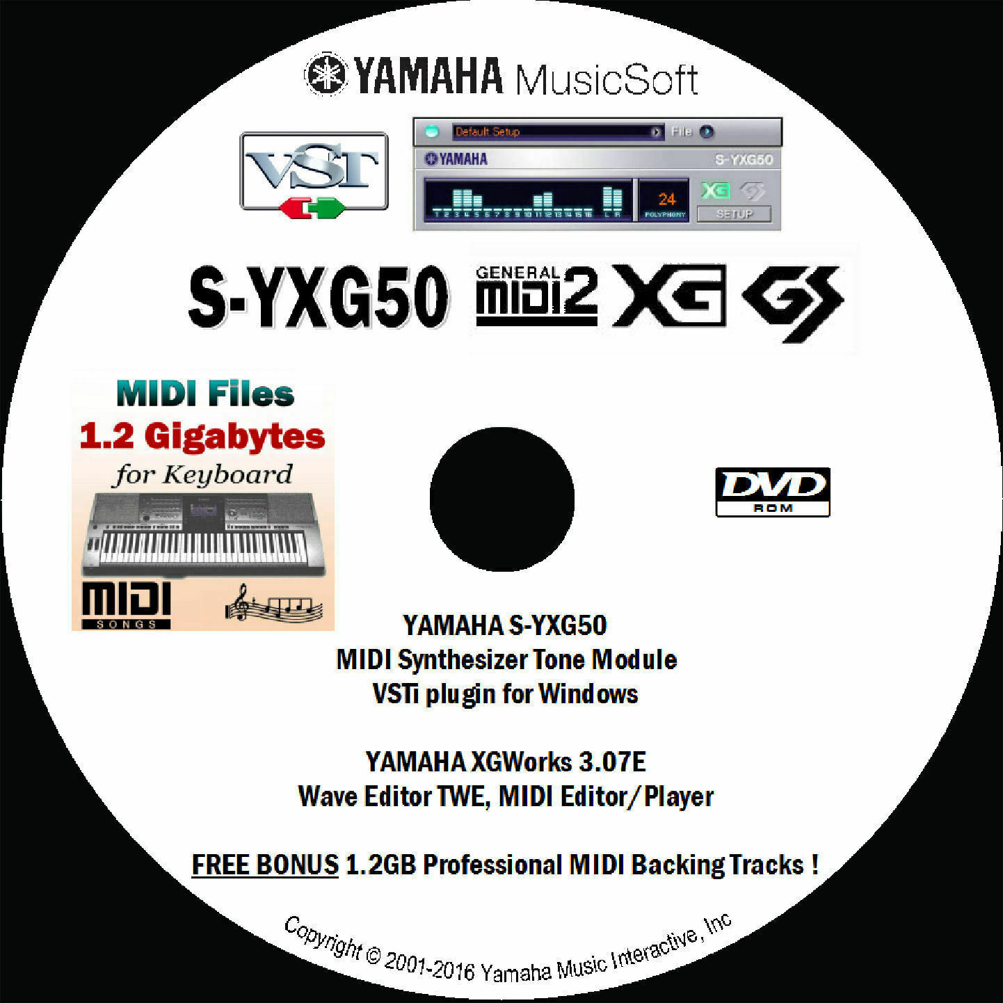 Yamaha S Yxg50 Virtual Software Synthesizer Midi Player Editor 1 2 Gb Midi Files Ebay