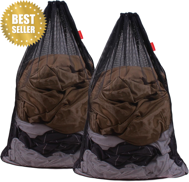 Mesh Laundry Bag Heavy Duty Drawstring Bag, Factories, College, Dorm, Travel and