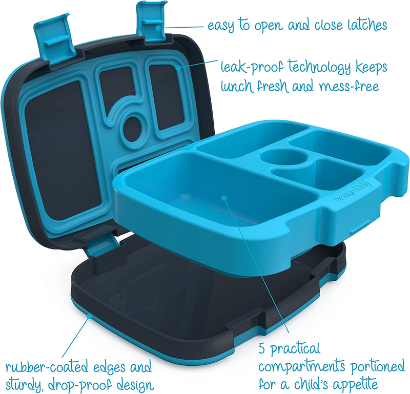 Prints Insulated Lunch Bag Set with Kids Bento-Style Lunch Box (Dinosaur)