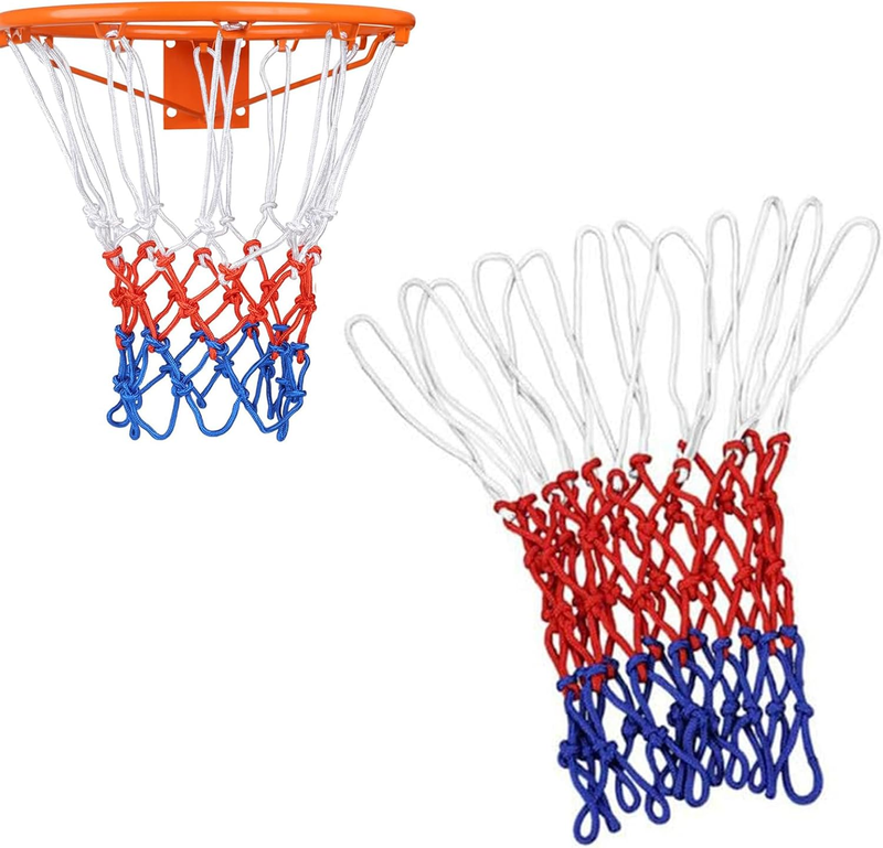 2 Pack Basketball Net Replacement,Heavy Duty Basketball Nets Outdoor or Indoor,S