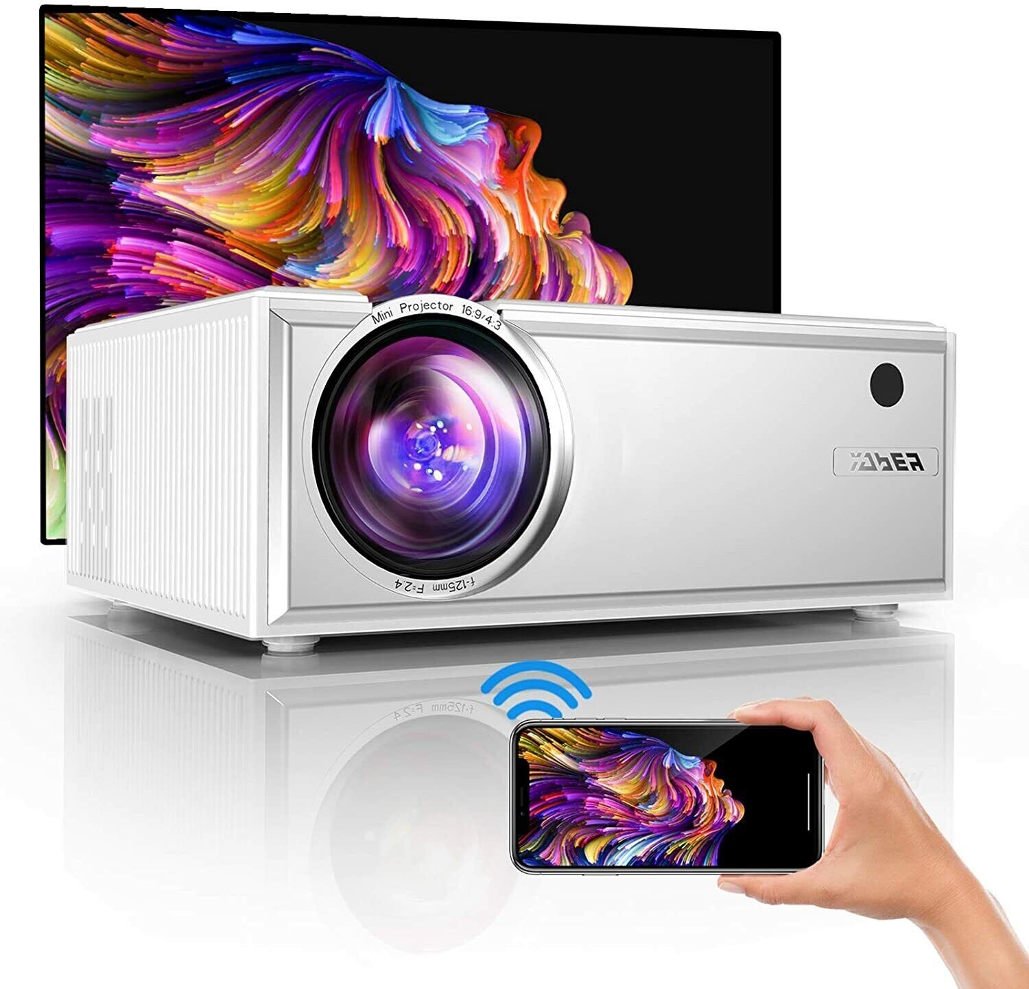 プロジェクター YABER Y61 YABER Y61 5500K Lux Mini Projector Home Movie TV Video
